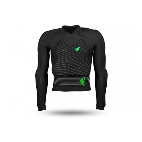 UFO, hrudní chránič Ultralight 2.0 Bodyguard, barva černá/zelená fluo, velikost L/XL (CE LEVEL 2 F.I.M.)