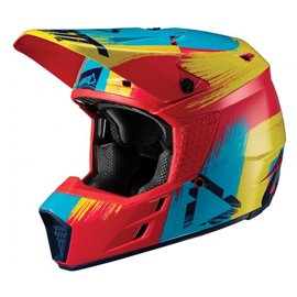 Leatt, přilba MX, model GPX 3.5 V19.1 RED/LIME žlutá/modrá/červená, velikost M 57-58cm