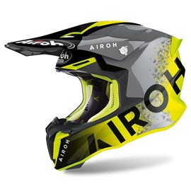 Airoh, přilba MX, model Twist 2.0 Bit, žlutá fluo/černá/šedá, velikost M