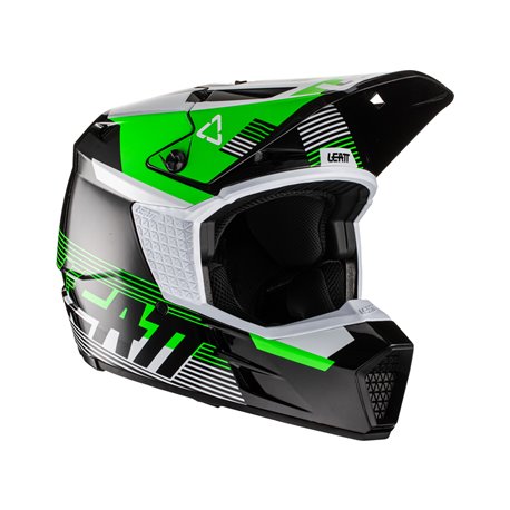 Leatt, přilba MX, model 3.5 V22 Helmet, barva černá/zelená, velikost XXL 63-64 cm