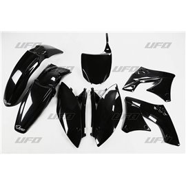 UFO, sada plastů, Kawasaki KXF 250 '10-'11 černá barva (KA215E001)