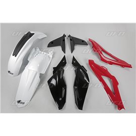 UFO, sada plastů, Husqvarna TC 4T '08-'10 barva OEM (bílá/červená/černá) (HU607E999)