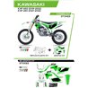 UFO, sada plastů + sada polepů, Kawasaki KXF 250 '21-'22 Stokes, bílá barva