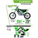 UFO, sada plastů + sada polepů, Kawasaki KXF 250 '21-'22 Apodis, OEM barva (zelená/černá)