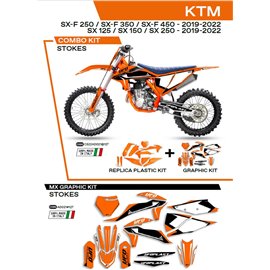 UFO, sada plastů + sada polepů, KTM SX 125 '19-'22 Stokes, oranžová barva