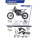 UFO, sada plastů + sada polepů, Yamaha YZF 250 '19-'22 Stokes, bílá barva