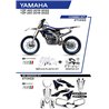 UFO, sada plastů + sada polepů, Yamaha YZF 250 '19-'22 Stokes, bílá barva