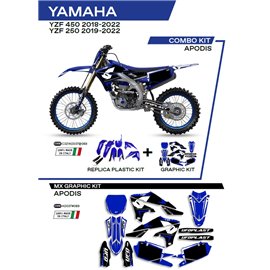 UFO, sada plastů + sada polepů, Yamaha YZF 250 '19-'22 Apodis, modrá barva