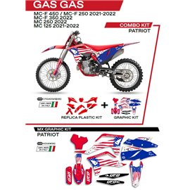 UFO, sada plastů + sada polepů, Gas Gas MC 125 '21-'22 Patriot, červená barva