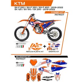 UFO, sada plastů + sada polepů, KTM SX 125 '19-'22 Patriot, oranžová barva