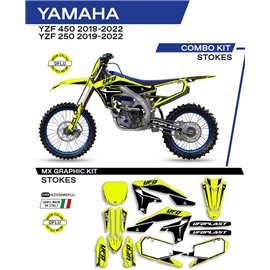 UFO, sada polepů, Yamaha YZF 250 '19-'22 Stokes, žlutá Neon barva