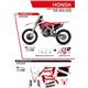 UFO, sada plastů + sada polepů, Honda CRF 250R '22 Apodis, bílá barva