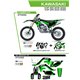 UFO, sada plastů + sada polepů, Kawasaki KXF 250 '21-'22 Stokes, černá barva