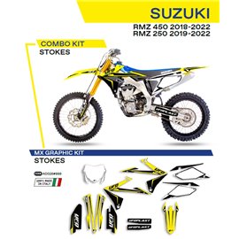 UFO, sada polepů, Suzuki RMZ 250 '19-'22 Stokes, OEM barva (žlutá/ bílá/černá)