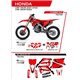 UFO, sada plastů + sada polepů, Honda CRF 250R '22 Tecna, červená barva