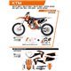 UFO, sada plastů + sada polepů, KTM SX 125 '19-'22 Apodis, OEM barva (bílá/oranžová)