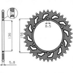 Nachman, válec Yamaha YFM 700 Raptor 06-19 Big Bore 105mm (21004)