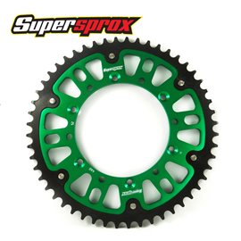 Supersprox, rozeta 489 49 STEALTH (ocelová / duralová) Kawasaki KX/KXF `84-18 (JTR460.49), zelená barva,