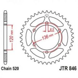 Grosskopf, rozeta, duralová 4552 50 KTM SX65 '04-'13