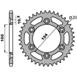 PBR, rozeta 1027 39 C45 Ducati MONSTER 900 93-01 (JTR735.39) (řetěz 520)