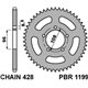 PBR, rozeta 1199 49 C45 MZ 125 RT/SM (řetěz 428)