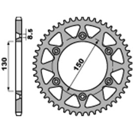 PBR, rozeta 270 45 C45 Yamaha YZ/YZF 99-17 (řetěz 520) (JTR251.45)