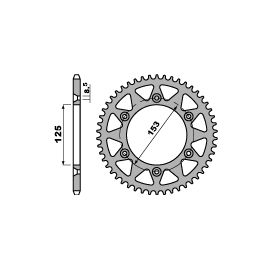 PBR, rozeta 289 46 C45 Honda CR /CRF 83-16 (JTR210.46) (řetěz 520)