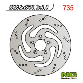 NG, přední brzdový kotouč, Harley-Davidson 883/1200/1450/1584/1690/1340 (292mmX56,3mmX5mm) (5X8,5mm)