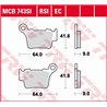 TRW Lucas, brzdové desky KH368 Organic, BMW G 450 X / SMR 08-11, KTM EXC / SX 125 04-16, EXC / SX 250 03-17, EXC 300 04-, EXC 3