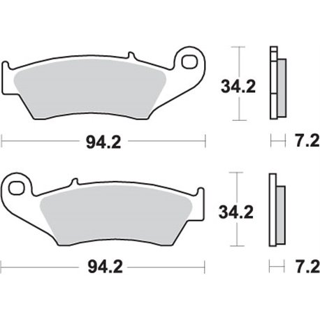 SBS, brzdové desky KH185 / KH389 Off-Road Racing Sinter, zlatá barva