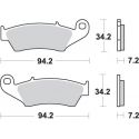 SBS, brzdové desky KH185 / KH389 Off-Road Sinter, zlatá barva