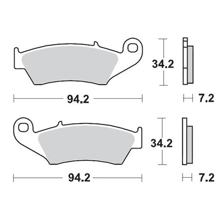 Moto-Master, brzdové desky KH185 / KH389 NITRO Racing Sinter Metal SOFT: 22 (NITRO SPORT) Honda: CR 125-250-500, CRF 450, XR 4