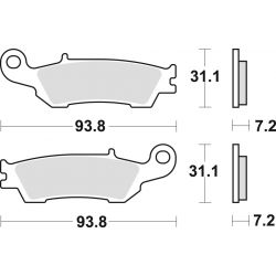 TRW Lucas, brzdové desky KH450 Sinter Offroad, Yamaha YZ 125 08-, WR 250 15-, YZ 250 07-, WR 450 16-, YZ 450 08-, přední