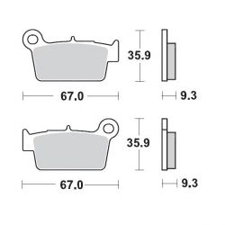 Moto-Master, brzdové desky KH367 Sinter Metal OEM: 11 (SinterPRO Racing) Yamaha YZ/WR '03