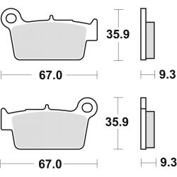 TRW Lucas, brzdové desky KH367 Sinter Offroad, Kawasaki KXF 250 04-, KLX 450 07-, KXF 450 04-, KXE 450 10-, Suzuki RMZ 250 04-,