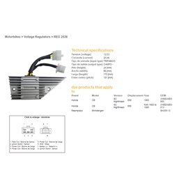 DZE, regulátor napětí, Honda CB 650SC NIGHTHAWK '83-'85 (31600-ME5-003) (SH255-12)