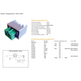 DZE, regulátor napětí, Yamaha YBR 125 (5HH-H1960-00)