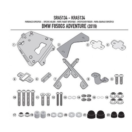 Kappa, nosič centrálního kufru, BMW F 850GS Adventure (19) hliníkový Monokey