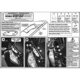 Kappa, montážní sada plexi, 214DT Honda SILVERWING 400-600Ccm (01-10)