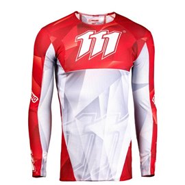 111 Racing, dres Moto 111.1 - SHARP RED, barva bílá/červená, velikost L