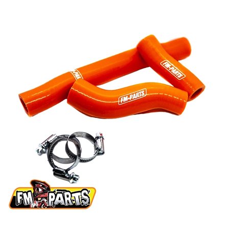 FM-Parts, silikonové hadice chladiče, KTM/Husqvarna '17-'19, oranžová barva