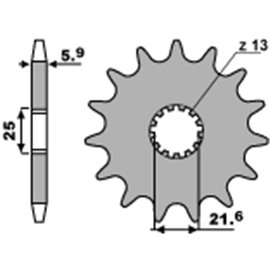 PBR, přední řetězové kolečko, 565 13 18NC (řetěz 520)