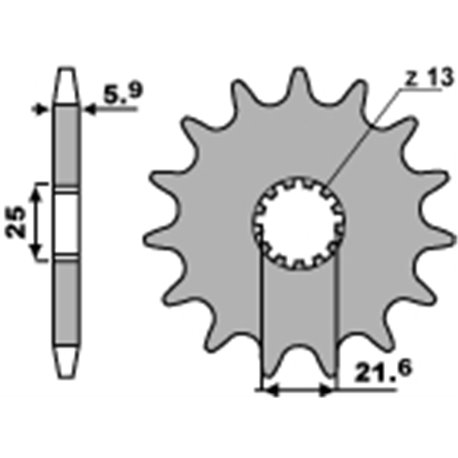 PBR, přední řetězové kolečko, 565 13 18NC (řetěz 520)