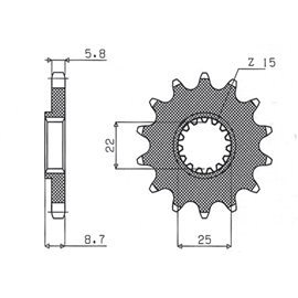 Sunstar, přední řetězové kolečko 1248 13 KTM SX/EXC '91-'19 (JTF1901.13) (řetěz 520) (124813JT)