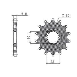 Sunstar, přední řetězové kolečko 2103 13 Yamaha YZF 250 '01-'17, WRF 250 '01-'17 (JTF1590.13) (řetěz 520) (210313JT)