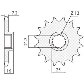 Sunstar, přední řetězové kolečko 2093 15 Kawasaki ZX6R '98-'02 (JTF1535.15) (řetěz 525) (209315JT)