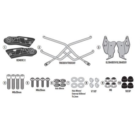 Athena, kompletní sada těsnění, Kawasaki KX 125 82-83