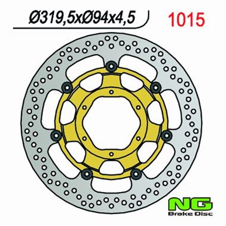 NG, přední brzdový kotouč, Honda CBR 1000 RR '06-'07, VTR 100SP1/SP2 '00-'04 (320X94X4,5mm) (6X6,5mm) plovoucí