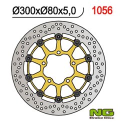 NG, přední brzdový kotouč, Kawasaki ER6 F/N, ZX 10R 04-15, ZX6R 05-16, KLE 650 VERSYS 07-15, Z 750 (300X80X5mm) (5X10,mm) plovou