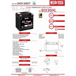 BS, akumulátor BIX30HL MAX (FA) (YTX30L) 12V 30AH 166X130X175, bezúdržbový - naplněný (zvýšený startovací proud) (400A) (2)